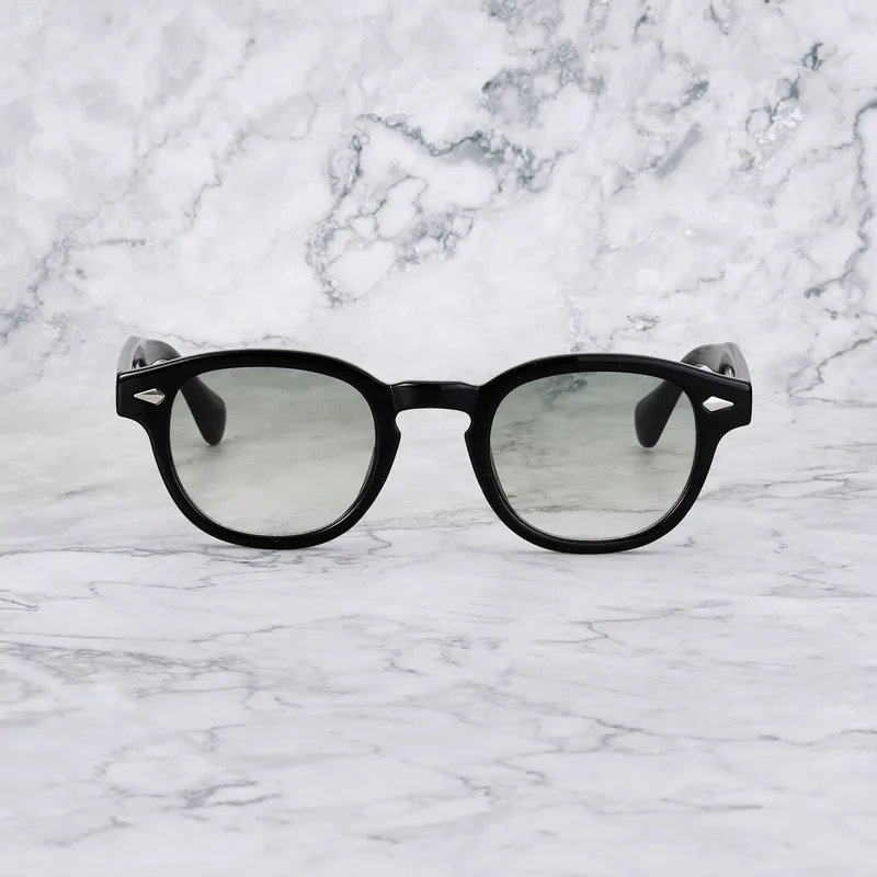 JOHNNY Gradient Sunglasses | Black | Gradient Green Shades | Explicit Poets Sunglasses