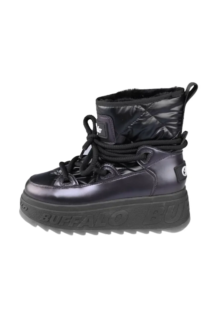 BUFFALO Γυναικεία Μποτάκια Χιονιού ELIZA SNOW BOOT - ΜΑΥΡΟ-1270143-BLACK