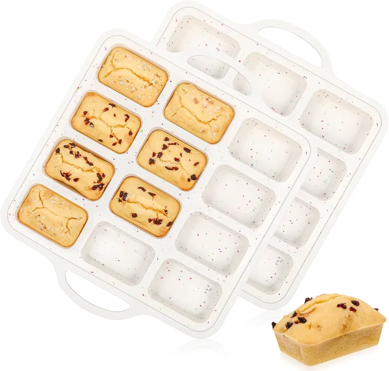 Σταθερή Φόρμα Σιλικόνης Ψωμιού/Brownies 12 θέσεις