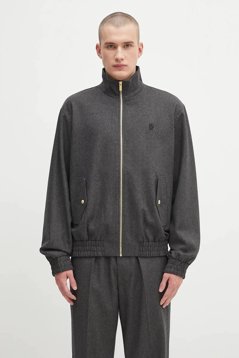 Μάλλινο μπουφάν Drôle de Monsieur La Trackjacket Flanelle