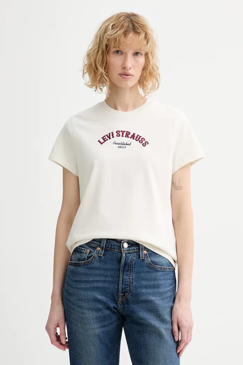 Βαμβακερό μπλουζάκι Levi's GR T2 PERFECT