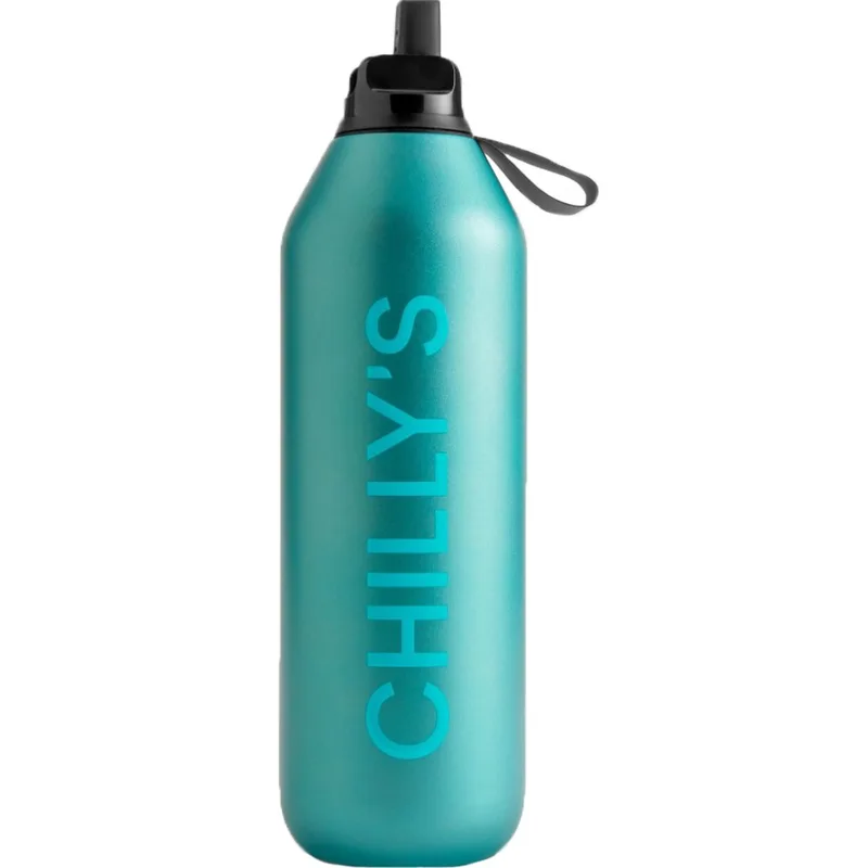 Chilly's Series 2 Flip Reusable Bottle Ανοξείδωτο Θερμός για Ζεστά & Κρύα Ροφήματα 1L - Atlantis