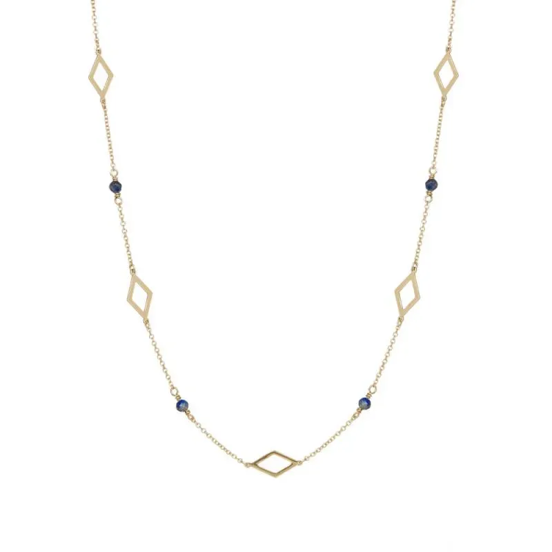 Χρυσό κολιέ Lapis K9 με ρόμβους 046306 046306 Χρυσός 9 Καράτια