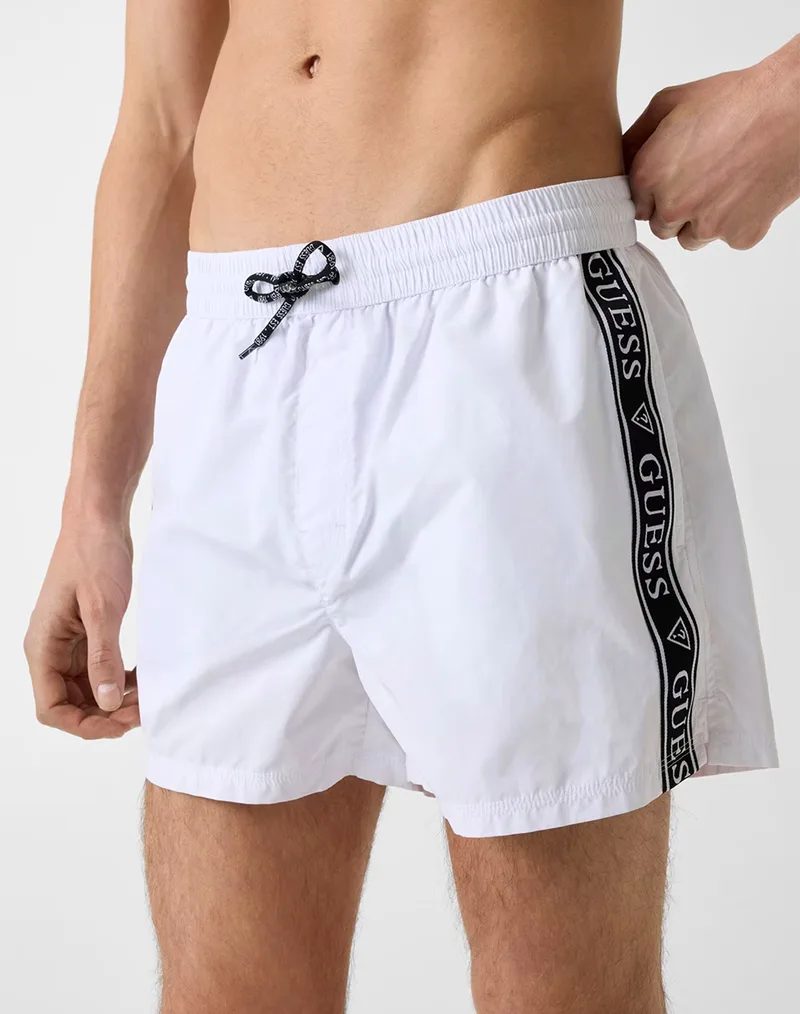 GUESS SWIMTRUNK LOGO TAPE MEDIUM ΜΑΓΙΟ ΑΝΔΡΙΚΟ F6GT00WN162-G011 White