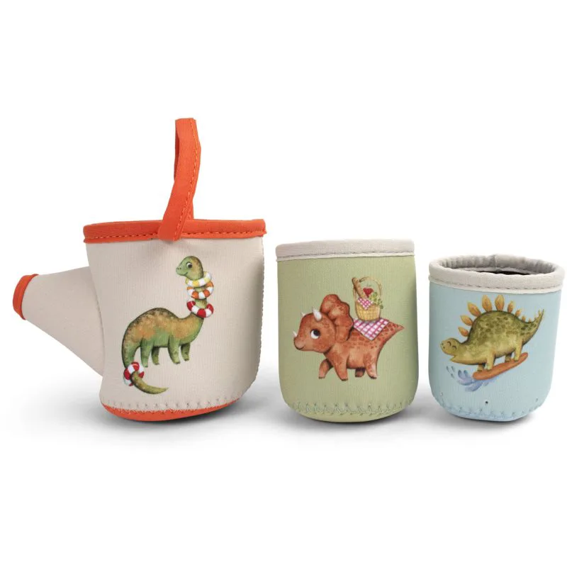 FILIBABBA Neoprene Bath Toys Dino Activity Cups παιχνίδι νερού 6m+ 3 τμχ