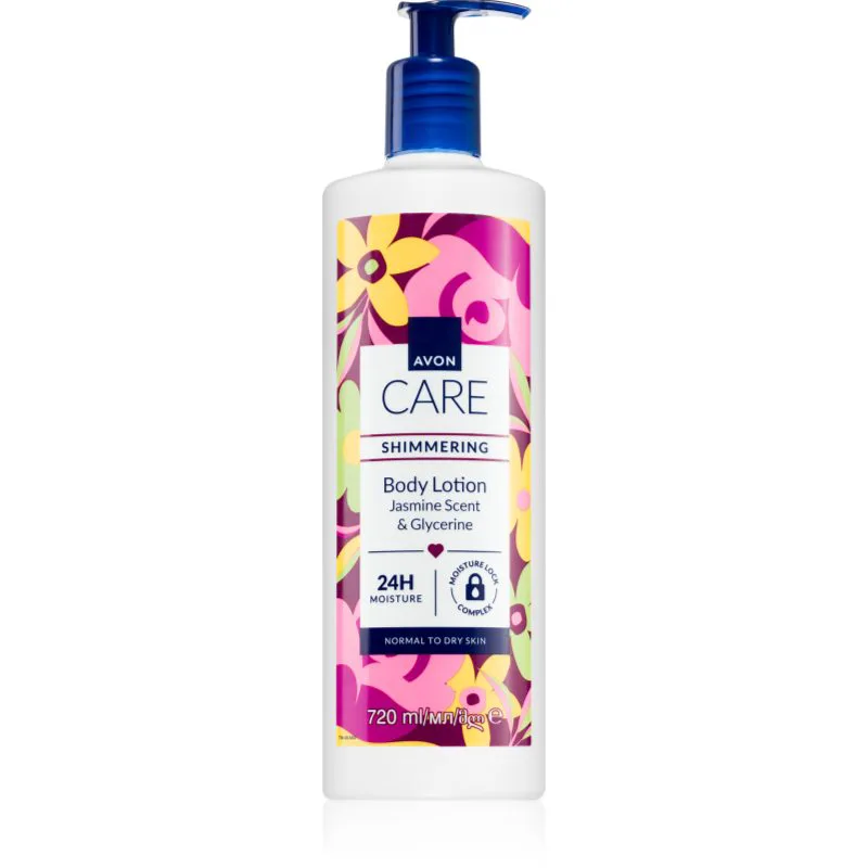 Avon Care Jasmine Scent & Glycerine αστραφτερό γάλα για κανονικό και ξηρό δέρμα 720 ml