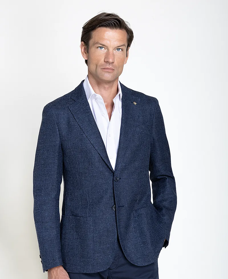 CC Collection Corneliani Ανδρικό Σακάκι Μεσάτο Virgin Wool Blend Για Business & Formal Εμφανίσεις