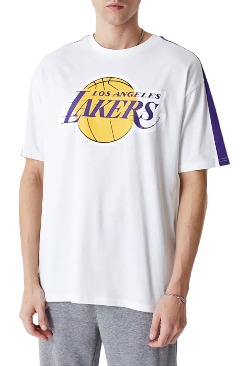 Μπλούζα Κοντομάνικη New Era NBA Colour Block Los Angeles Lakers 60416360-100 Ανδρικό