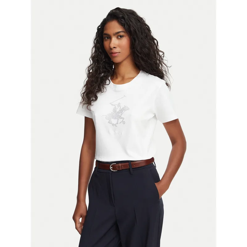 Beverly Hills Polo Club T-Shirt L1608-HR Λευκό Regular Fit