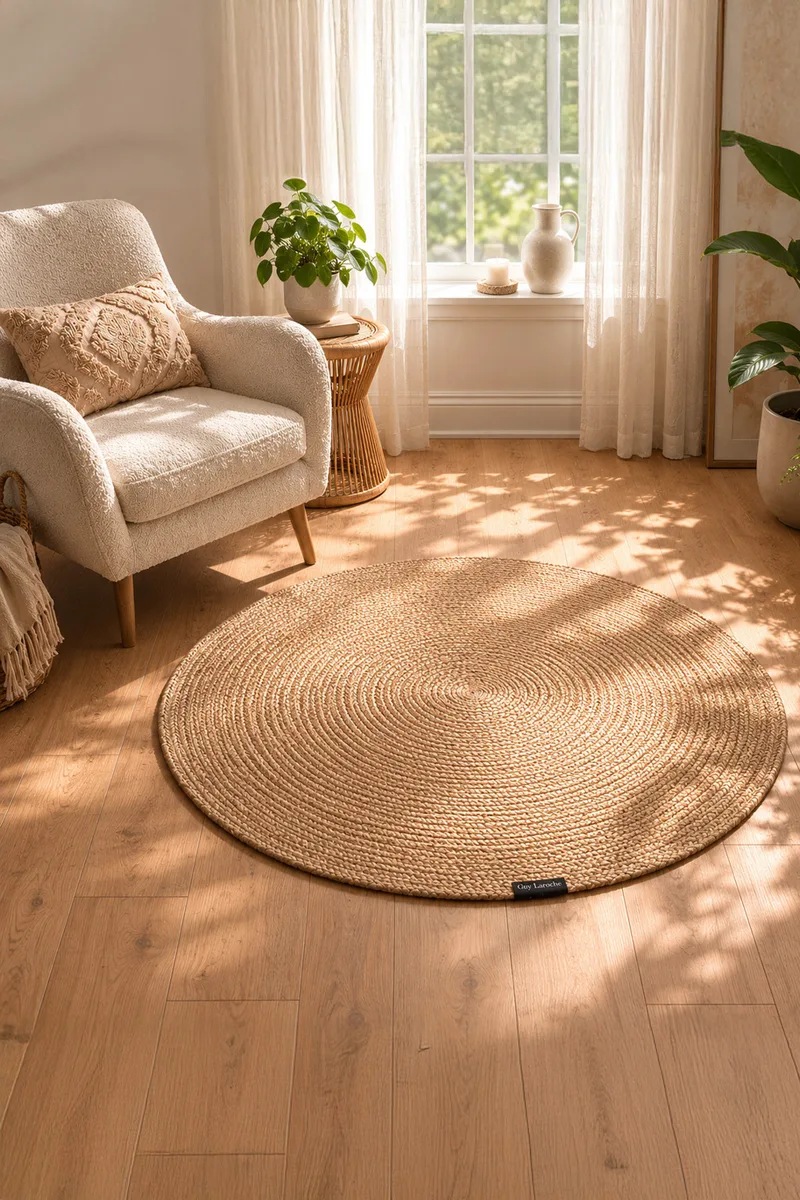 Χαλι Απο Γιουτα Native Natural Guy Laroche 150x150x0cm Μονόχρωμο