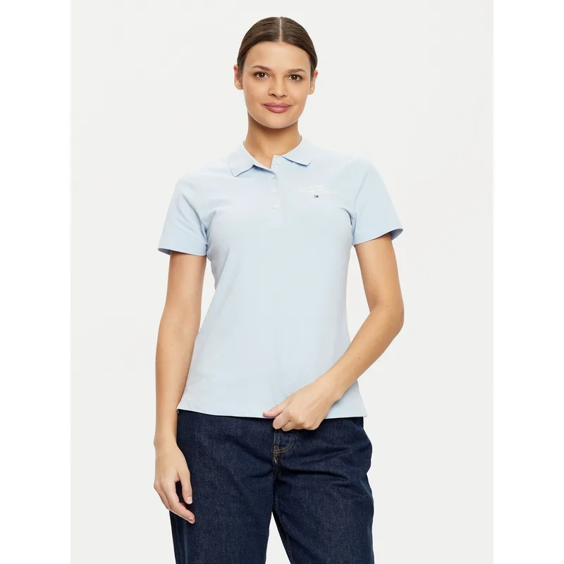 Tommy Hilfiger Polo WW0WW43930 Γαλάζιο Slim Fit