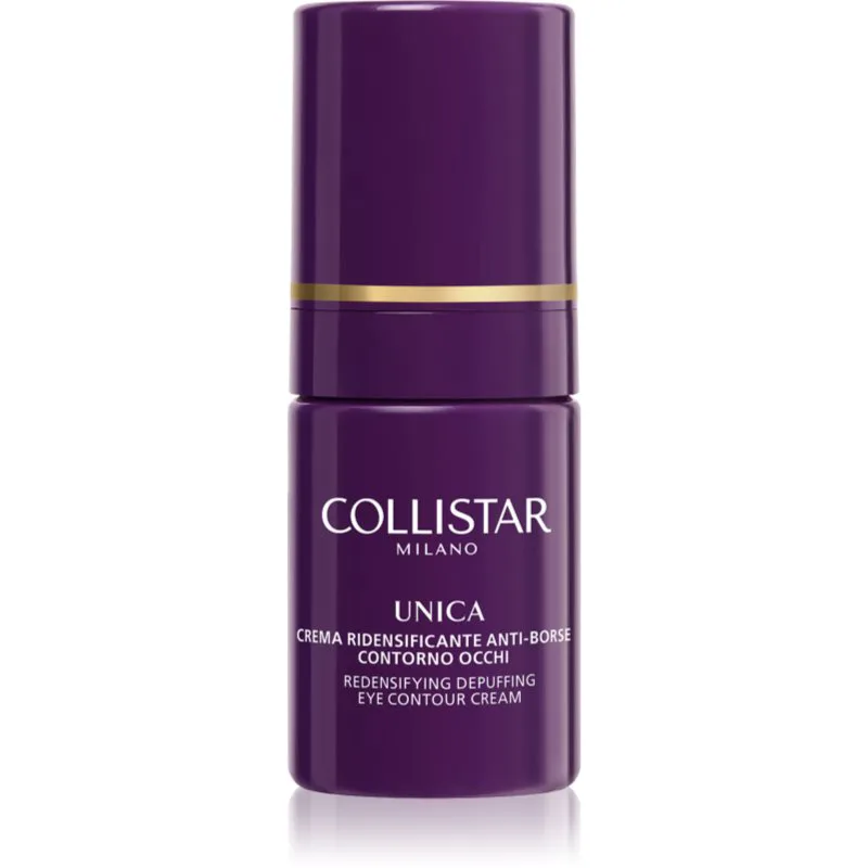Collistar Unica Redensifying Draining Anti-Bags Eye Contour λαμπρυντική κρέμα ματιών κατά το πρήξιμο και μαύρους κύκλους 15 ml