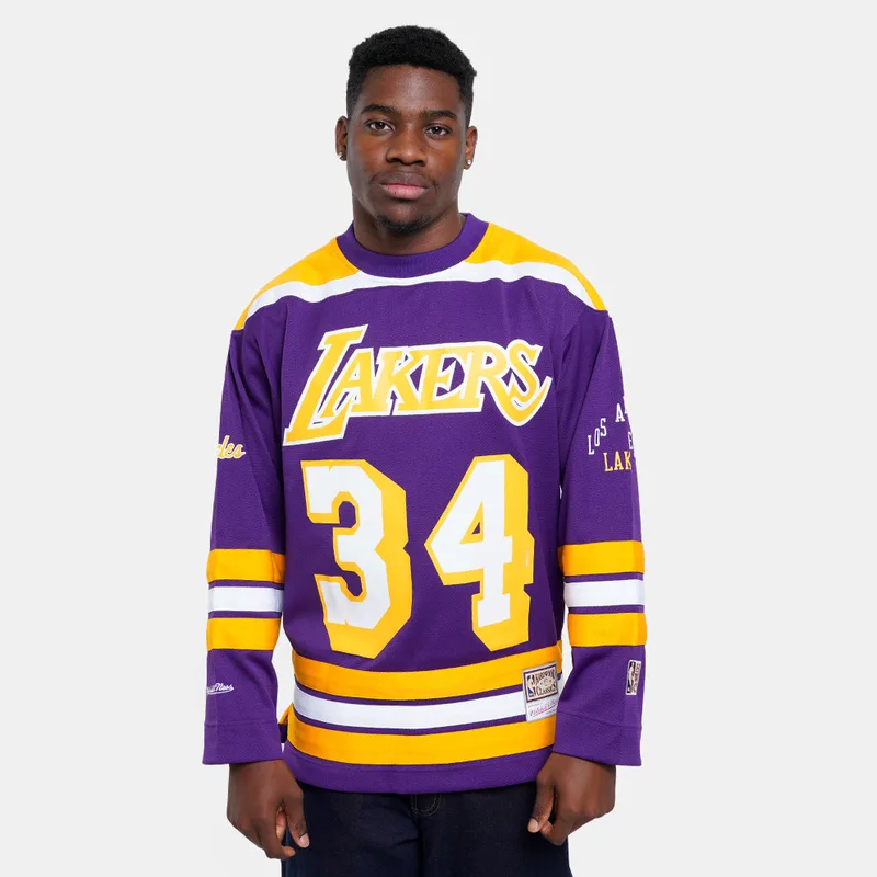 Mitchell & Ness NBA Shaquille O'Neal Los Angeles Lakers Μπλούζα με Μακρύ Μανίκι (9000258011_3149)