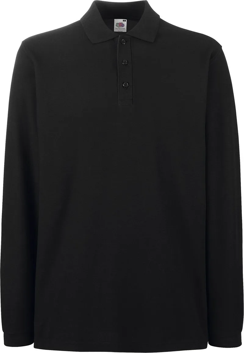 Μπλούζα Polo Μακρυμάνικη 63-310-0 Fruit of the Loom Premium Black