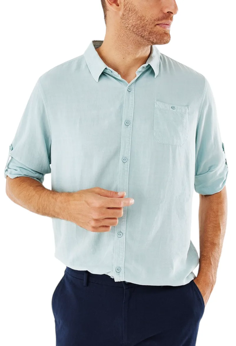 Πουκάμισο Μακρυμάνικο Mexx Linen JI1509023M-Grey Mint Ανδρικό