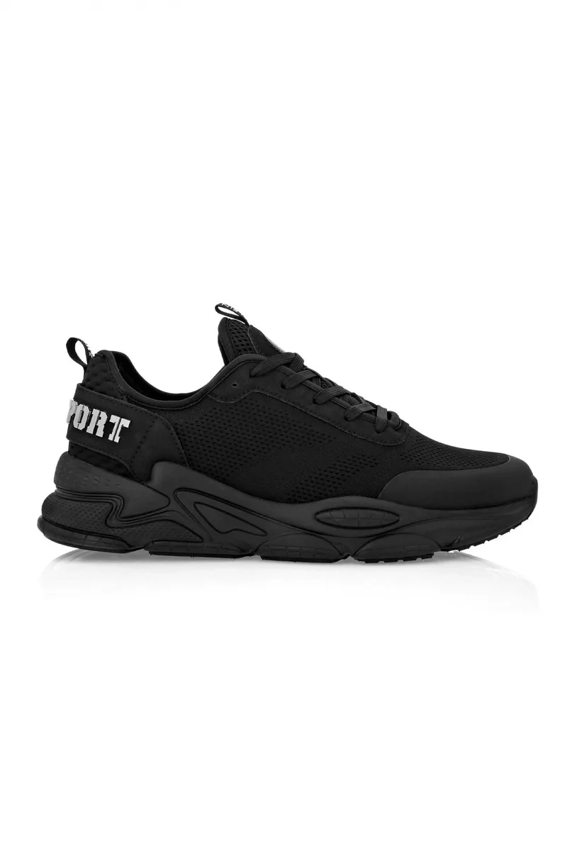 PLEIN SPORT ΠΑΠΟΥΤΣΙΑ SNEAKERS LOW TOP ΜΑΥΡΟ