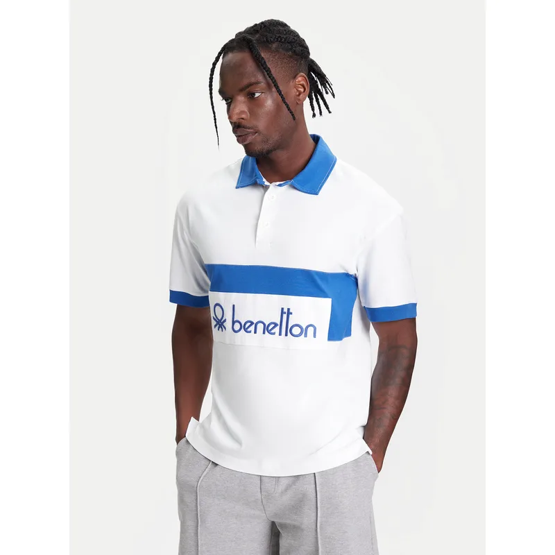 United Colors Of Benetton Polo 3MCYU301U Λευκό Regular Fit