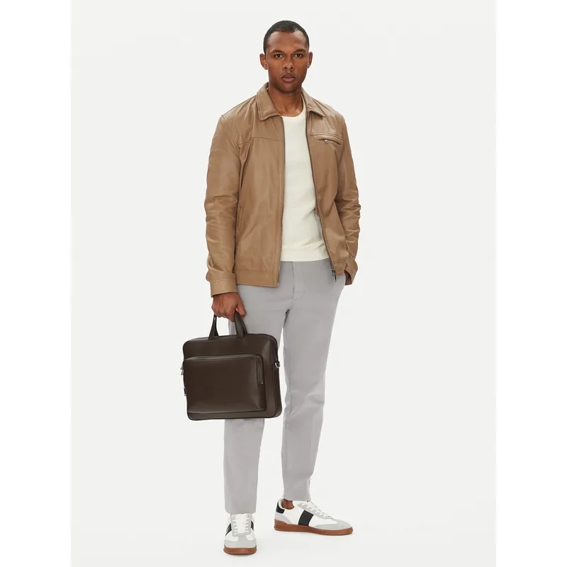 Τσάντα για laptop Calvin Klein Micro Pebble Slim Briefcase 36 LV04D3012G Καφέ