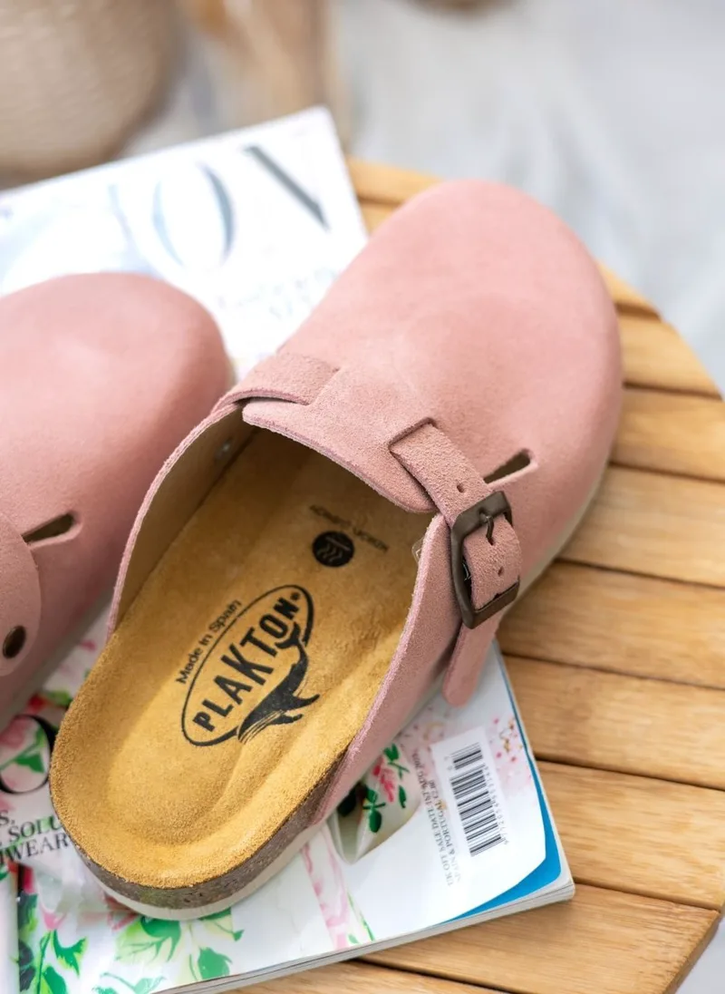 Plakton Suede Anatomical Clogs - 181539 - Ροζ