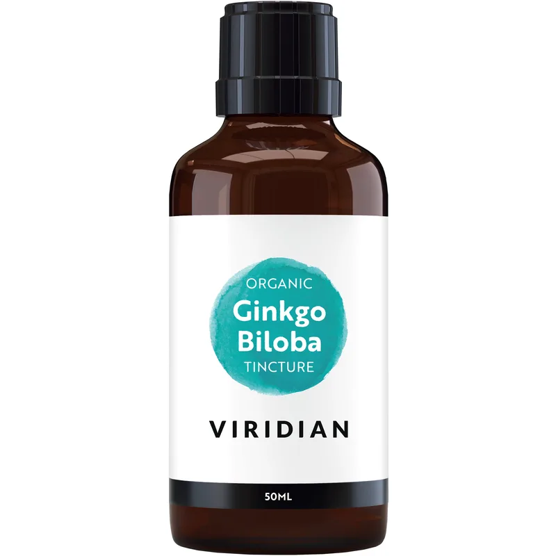 Viridian Organic Ginkgo Biloba Tincture Συμπλήρωμα Διατροφής με Βιολογικό Βάμμα από Ginkgo Biloba για την Ενίσχυση της Μνήμης & την Καλή Λειτουργία του Εγκεφάλου 50ml