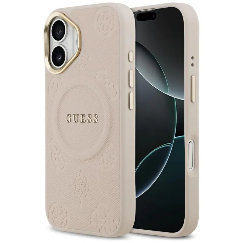 Θήκη Guess Peony Hot Stamp Magsafe Ροζ iPhone 17