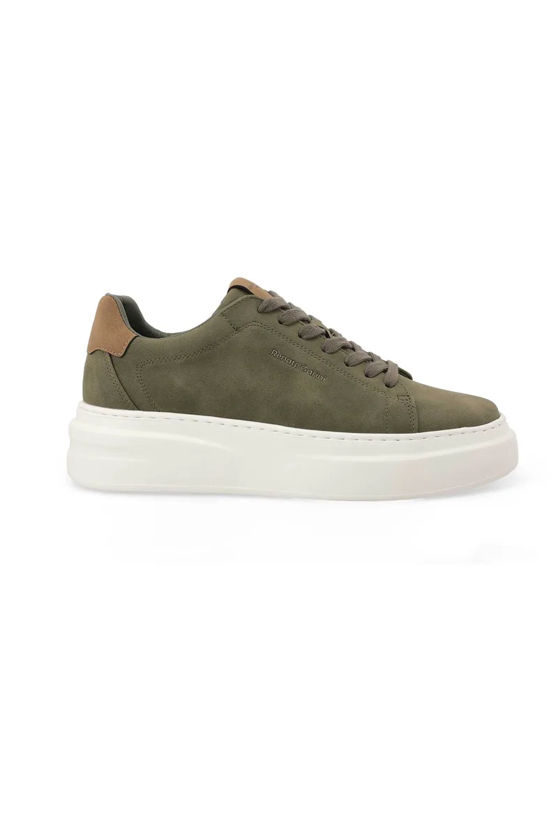 Renato Garini ανδρικά sneakers με ανάγλυφο λογότυπο - W570001834X4 Χακί