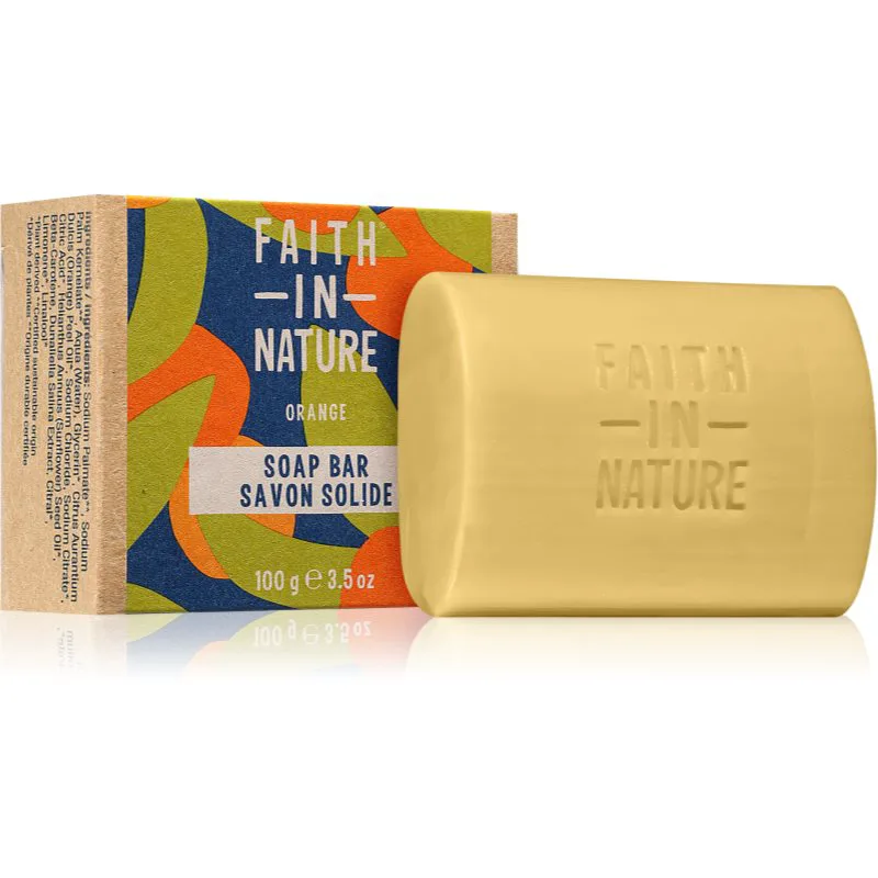Faith In Nature Hand Made Soap Πορτοκαλί φυσικό στερεό σαπούνι 100 γρ