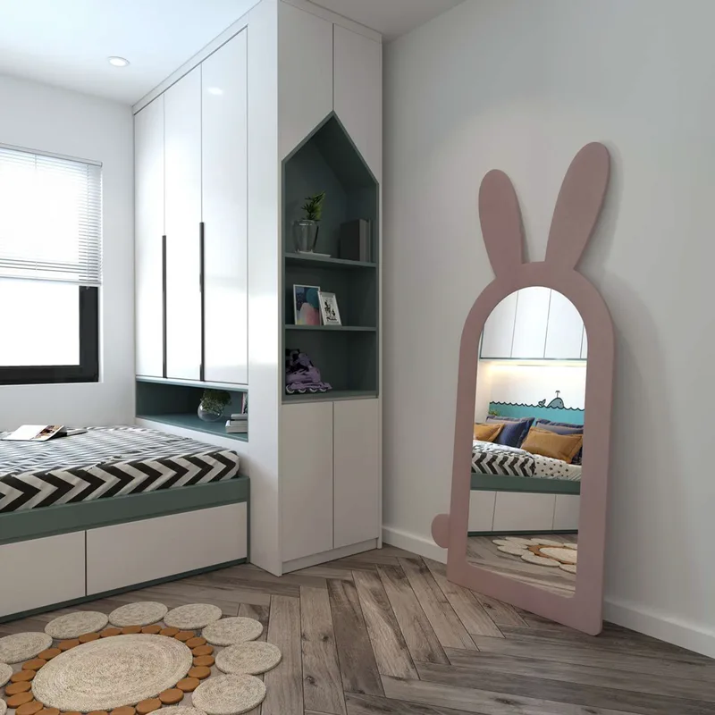 Καθρέπτης Δαπέδου Rabbit - Ροζ 985Etr1131 (80x180 cm)