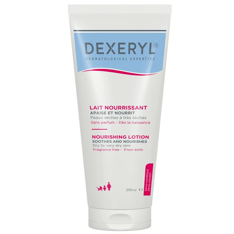 Dexeryl Nourishing Lotion Dry to Very Dry Skin Θρεπτική Λοσιόν Σώματος & Προσώπου για Ξηρό έως Πολύ Ξηρό Δέρμα Χωρίς Άρωμα 200ml