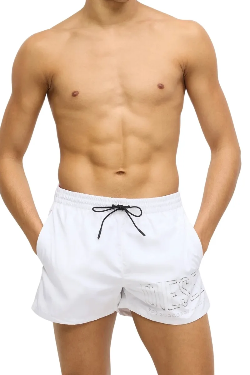 DIESEL Μαγιό SPORT-41-D-CORE BOXER-SHORTS - WHITE-S26A205190PLCA-WHITE