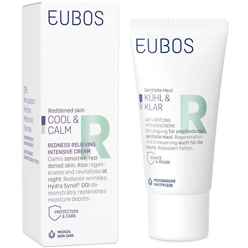 Eubos Cool & Calm Redness Relieving Intensive Cream Καταπραϋντική Κρέμα Νυκτός Προσώπου για Επιδερμίδες με Τάση Ερυθρότητας 30ml