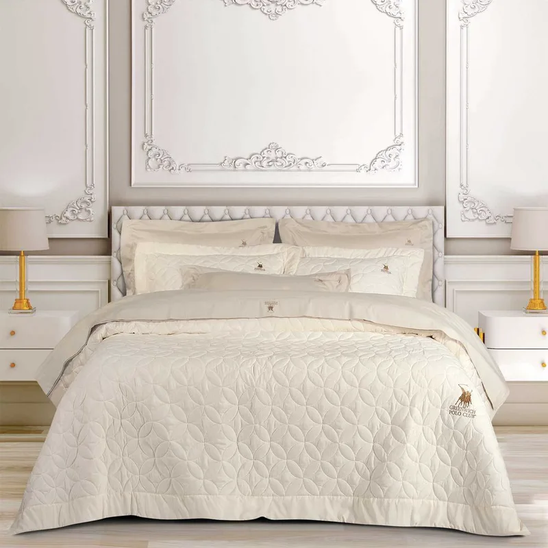 ΚΟΥΒΕΡΛΙ KING SIZE GREENWICH POLO CLUB CLASSIC 2358 ECRU 240Χ250CM