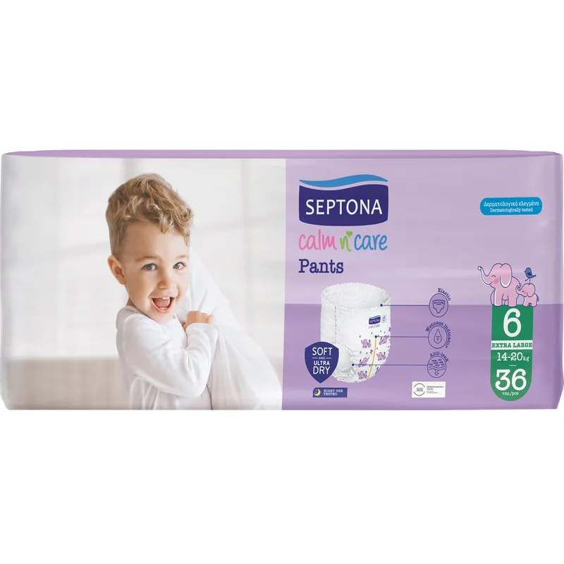 Septona Calm n' Care Pants Extra Large No6 (14-20kg) 36 Τεμάχια