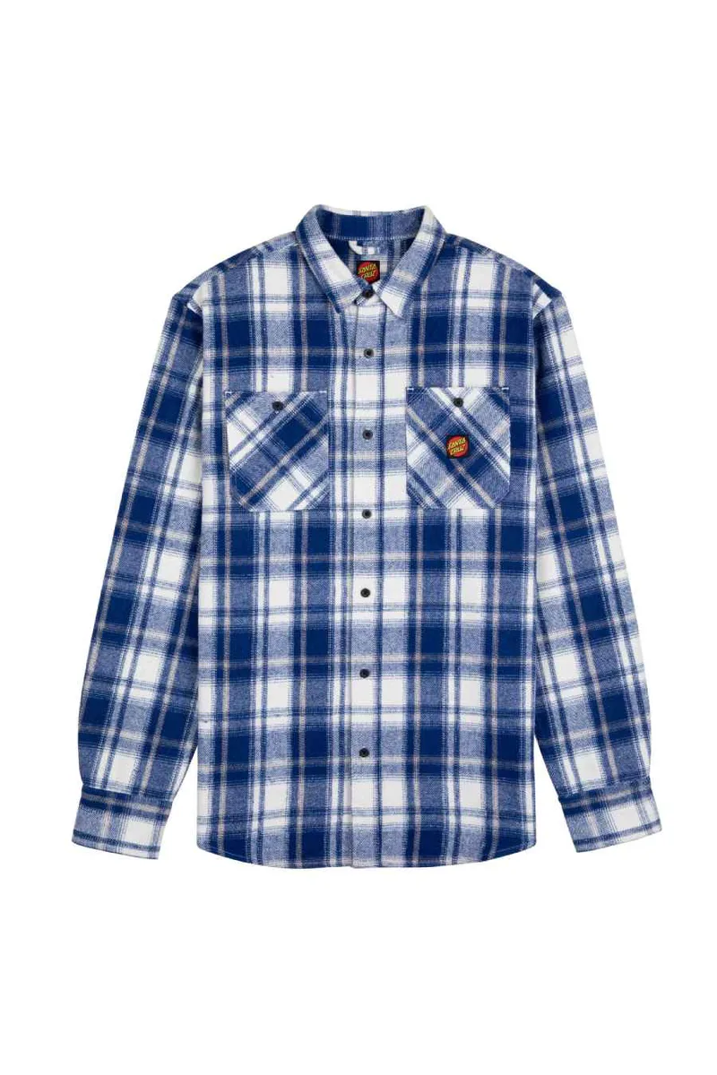 SANTA CRUZ Πουκάμισα Apex L/S Shirt - ΜΠΛΕ-SCA-SHT-0678-BLUE
