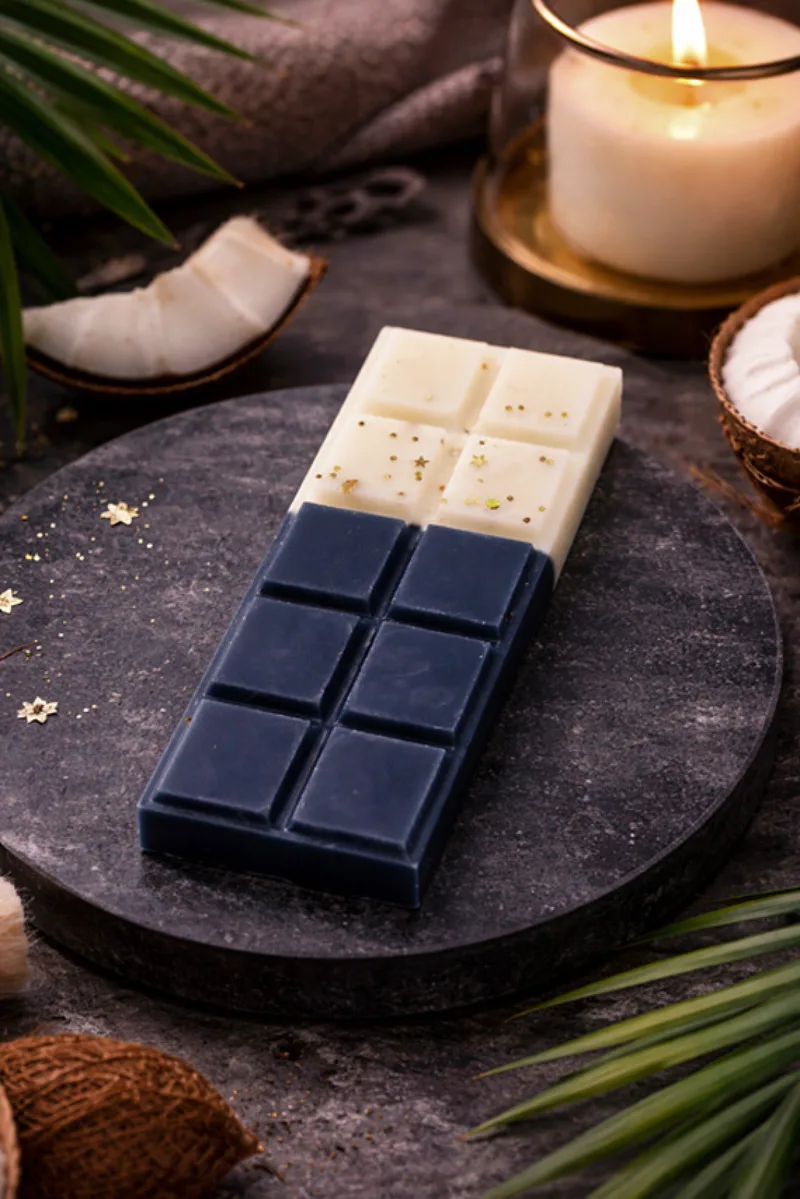 Wax Bar Φυτικο Σε Σχημα Σοκολατας Με Αρωμα Black Coconut 11x4x0cm Μονόχρωμο CANDLEMAKER