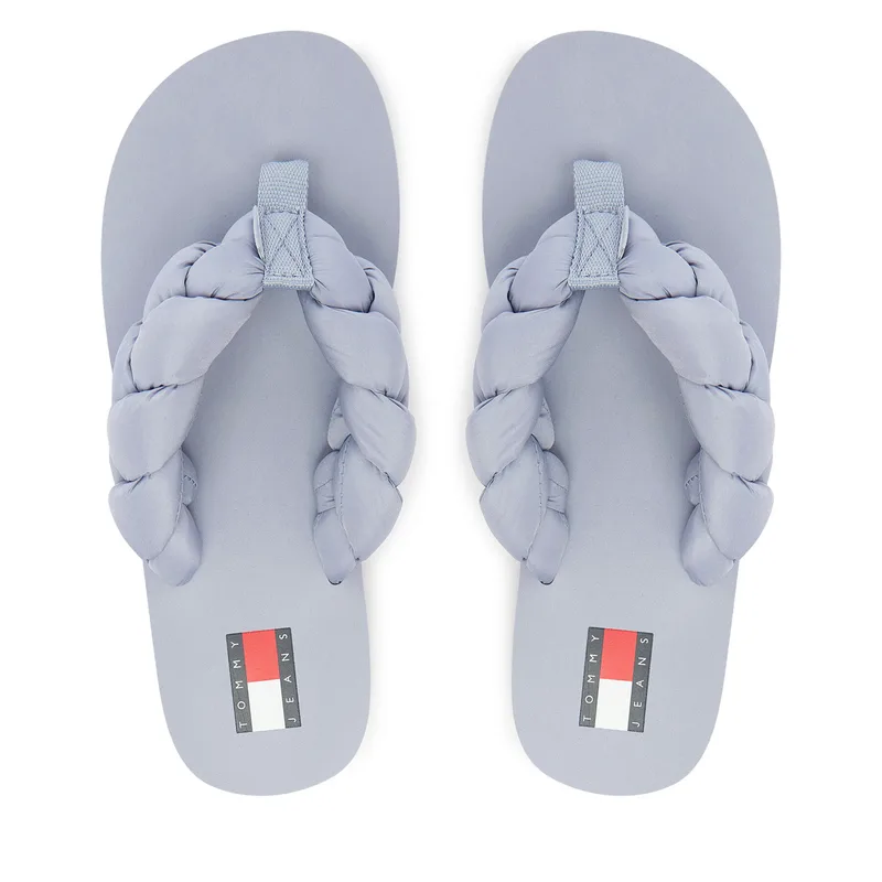 Σαγιονάρες Tommy Jeans Braided Thong Beach Sandal EN0EN02877 Γαλάζιο