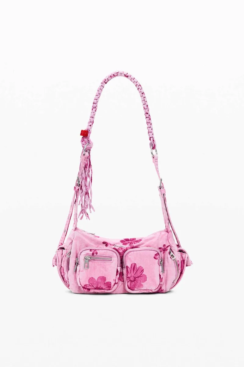 Desigual γυναικεία τσάντα ώμου denim "Margaritas" - 26SAXD30 Ροζ