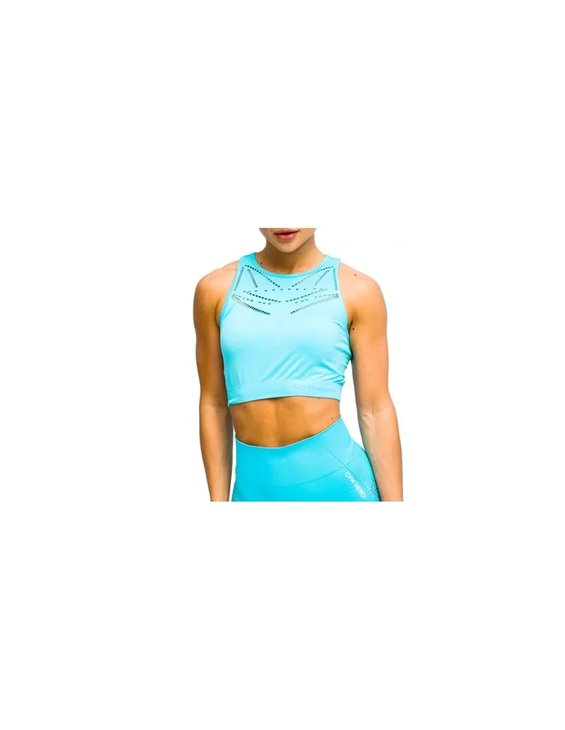 GymHero Venice Beach Top Short Bra BRASHORTBABYBLUE