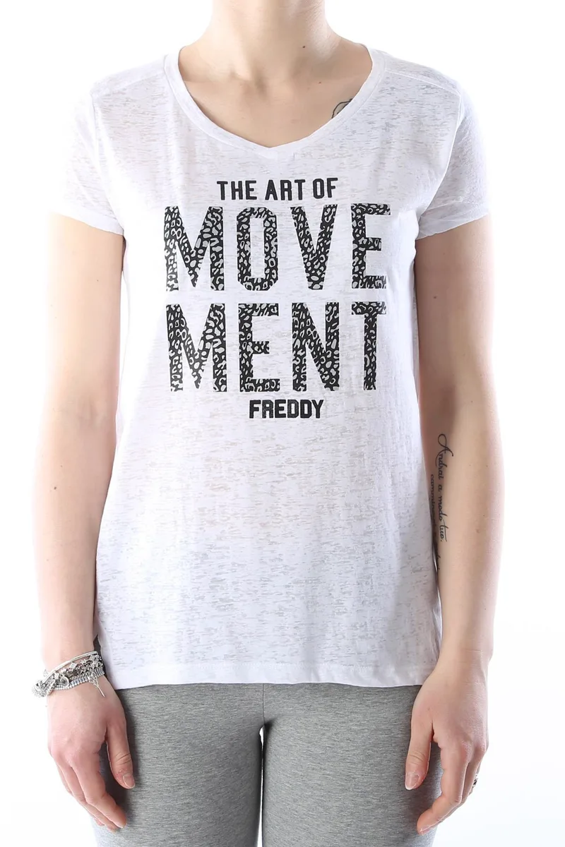 Μπλούζα Κοντομάνικη Freddy Animal Print Lettering S7WCT1-W0 Γυναικείο
