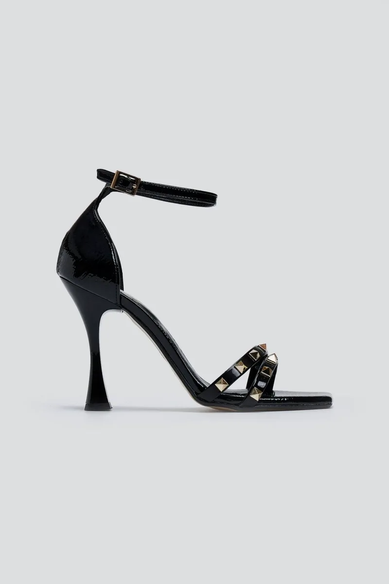 TFP Patent Studded Sandals - 6525 - Black