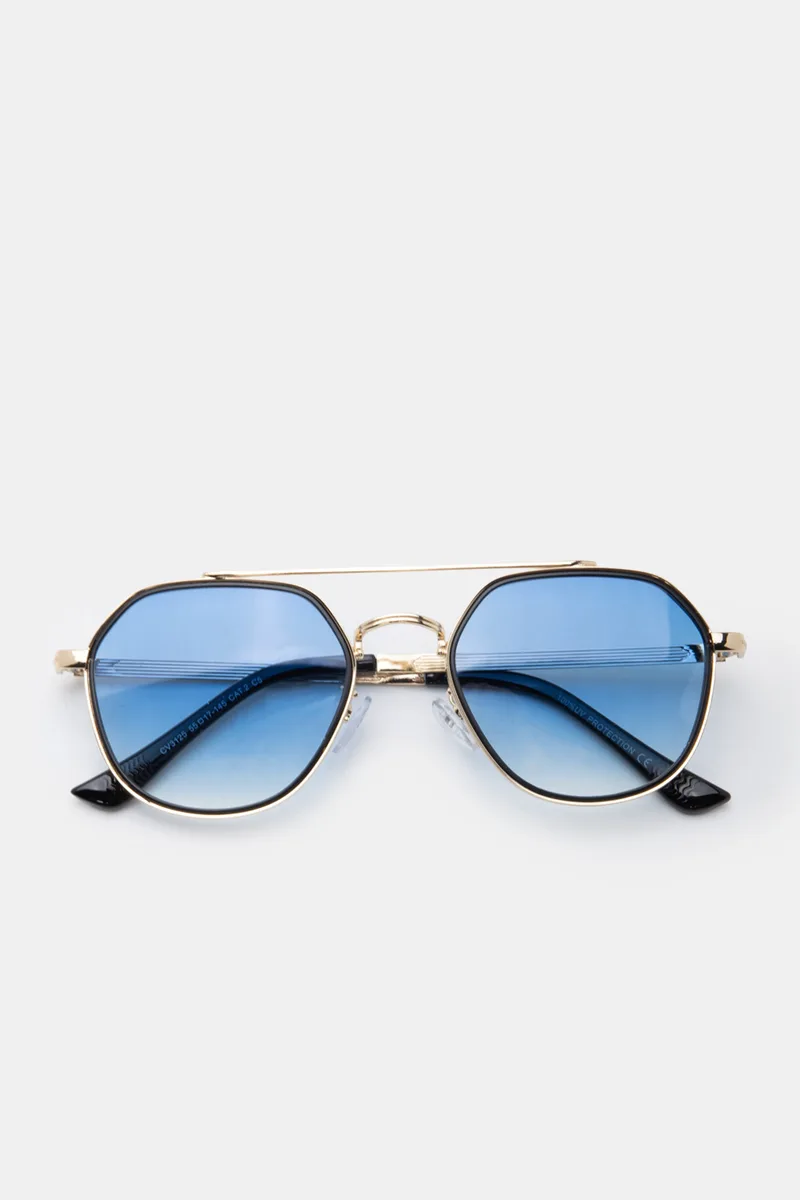 Γυαλιά Ηλιού Siena Lux Geometric Aviator - Γαλάζιο
