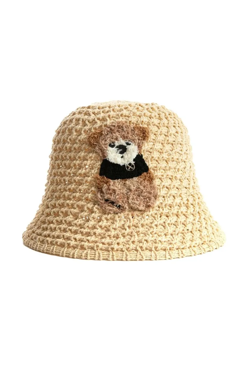 MOD WAVE MOVEMENT Καπέλα MWM Teddy Bear Wicker Bucket Hat - BEIGE-MW092410520-BEIGE