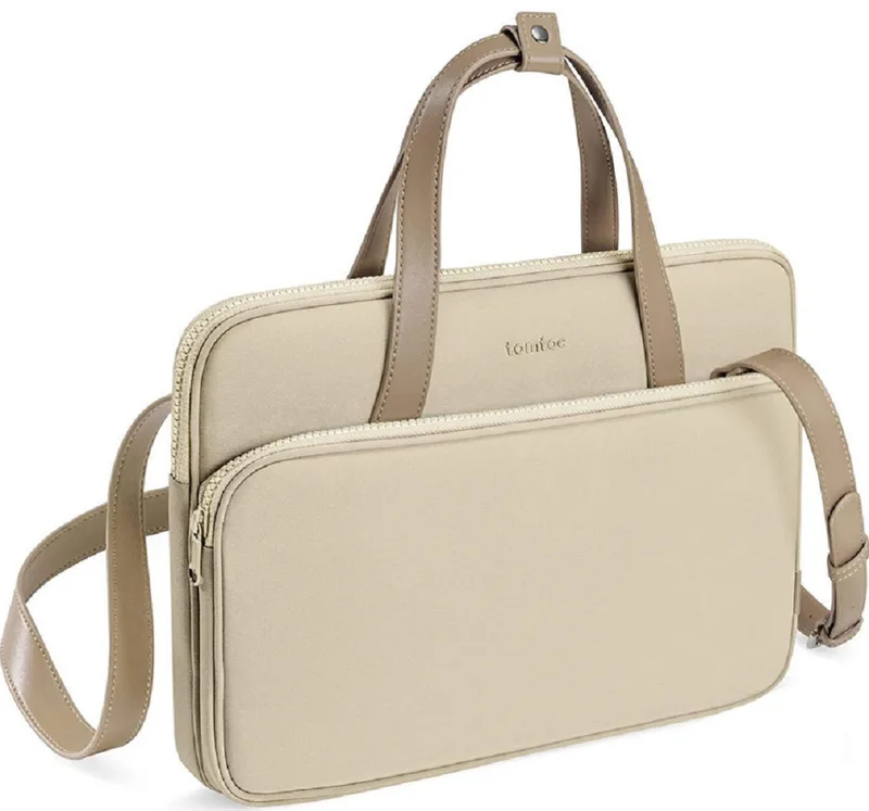 Tomtoc The Her H22 Lady Premium Shoulder Bag - Θήκη / Τσάντα Μεταφοράς για Laptοp έως 14" - Khaki (H22C1K1)
