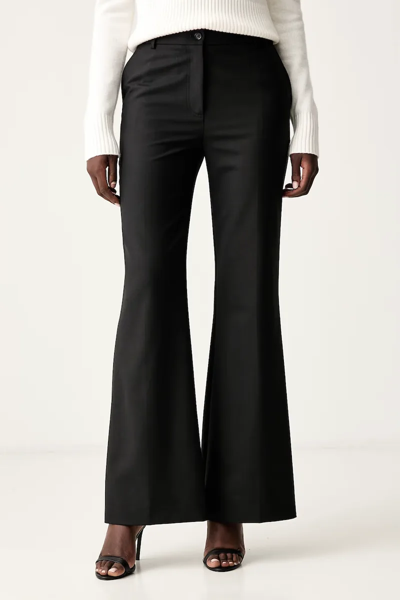 Pinko παντελόνι wide leg γυναικείο με μαλλί