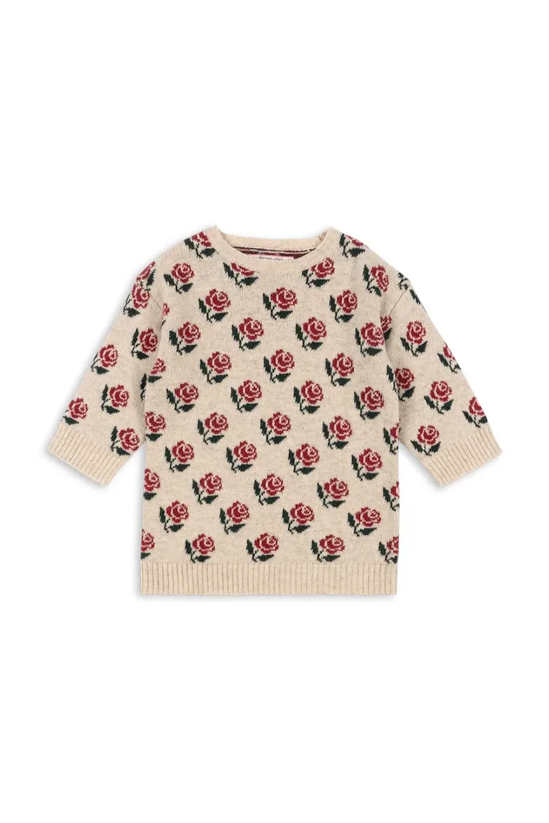 Παιδικό φόρεμα με προσθήκη μαλλιού Konges Sløjd BELOU KNIT DRESS