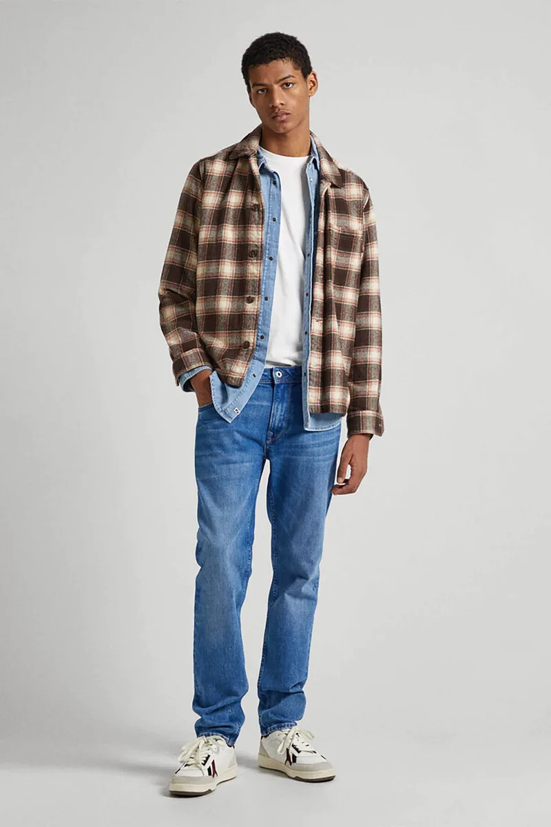 Pepe Jeans ανδρικό τζιν παντελόνι πεντάτσεπο Slim Fit (32L) - PM206323VS32 Denim Blue