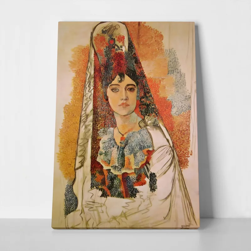 Πινακας σε καμβά PICASSO - WOMAN WITH A MANTILLA