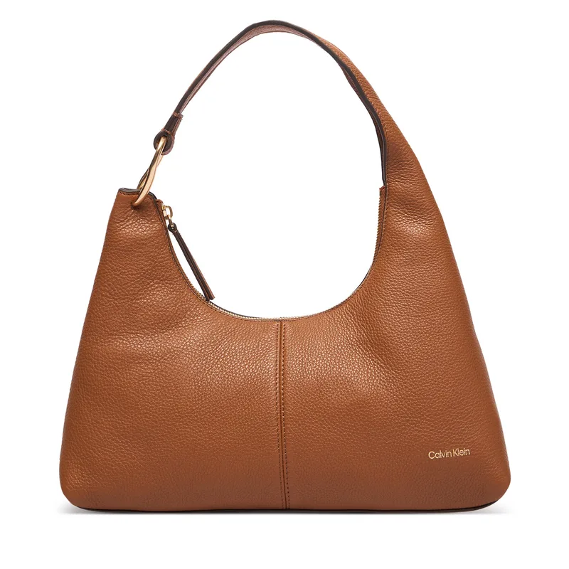 Τσάντα Calvin Klein Slouchy Leather Shoulder Bag LV04F3657G Πράσινο