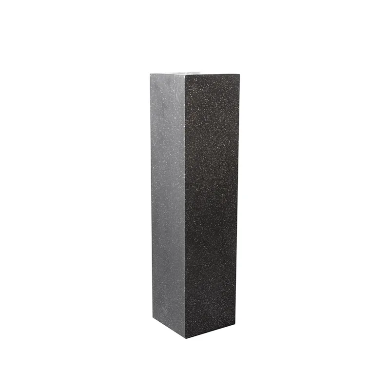 Supergreens Ανθοστήλη Πήλινη ''Terazzo'' Μαύρο S 20x20x80 εκ.