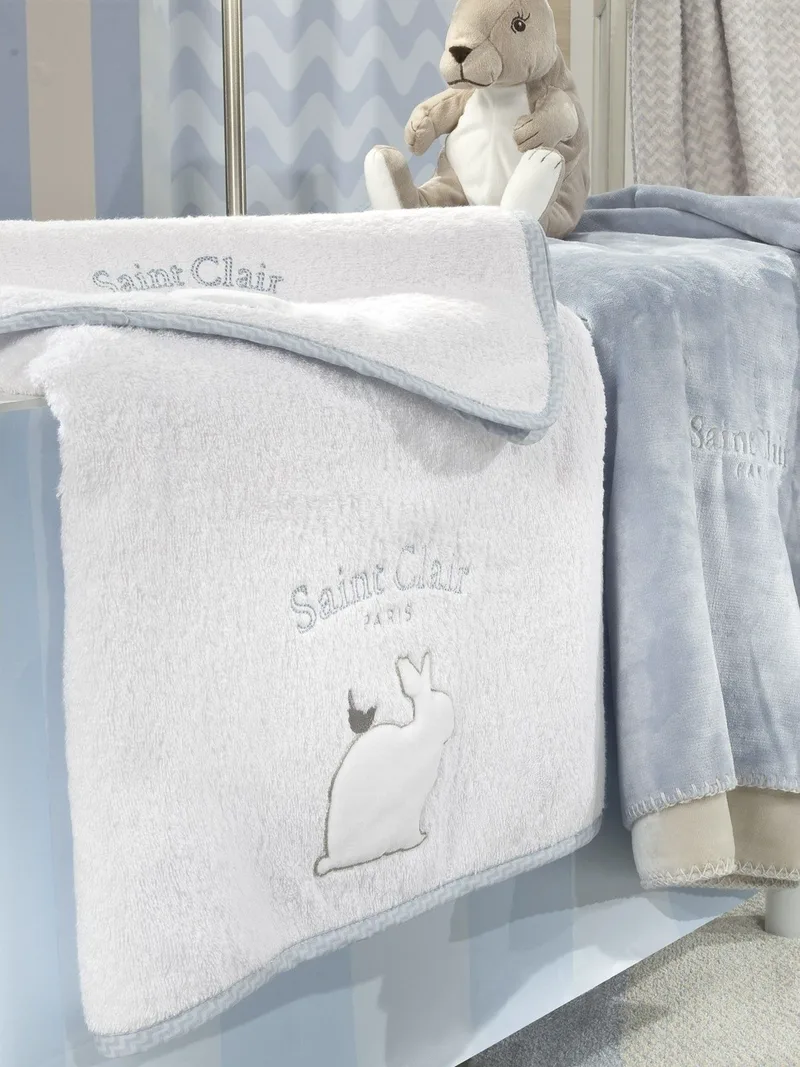Σετ Πετσέτες 2 Τμχ Saint Clair Bebe Lapin Blue
